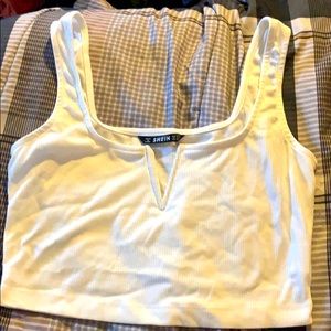 White crop top
